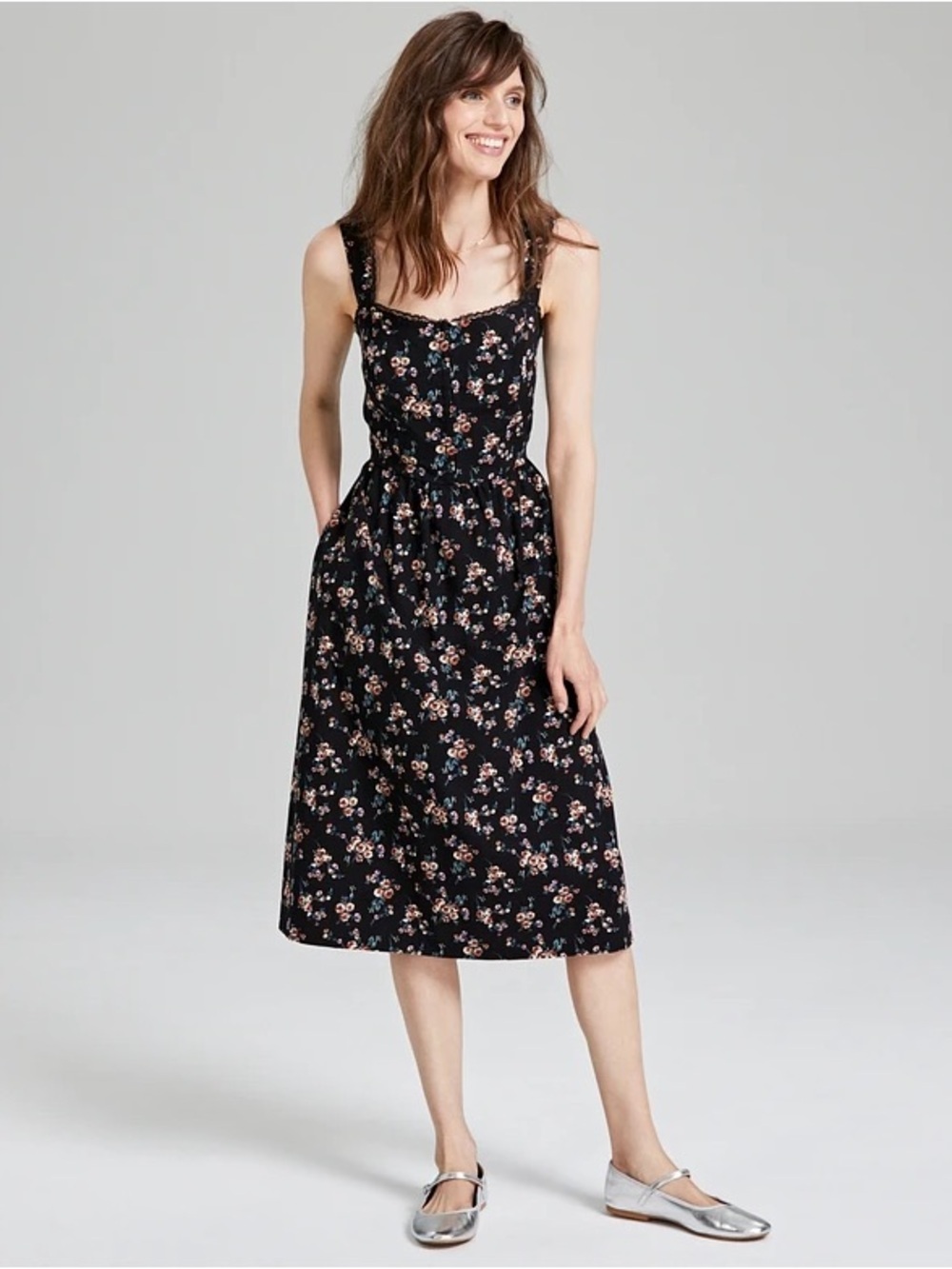 And Now This Women's Corset Midi Dress, Size Medium